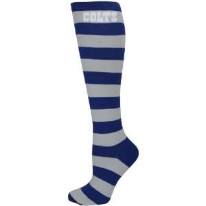  NFL Indianapolis Colts Ladies Royal Blue Silver Striped Rugby 