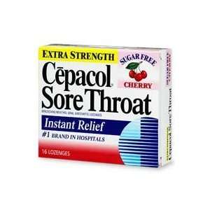  Cepacol Strength,Sugar FreeSoreThroat Lozenges,cherry 