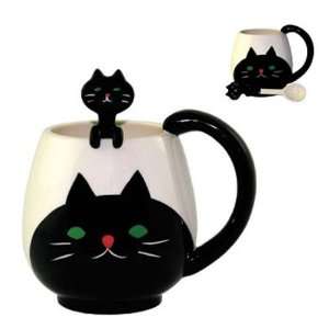 CAT Ceramic Mug & Spoon Set (Japan)