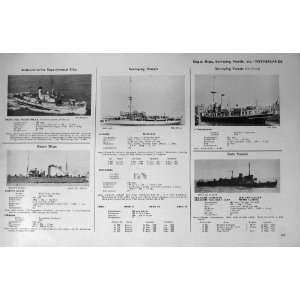  1953 54 Battle Ships Cerberus Hercules Hydrograaf