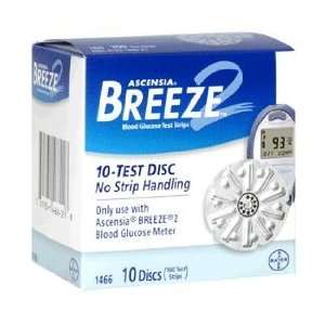  Ascensia Breeze2 10 Discs (100 Test Strips) Health 