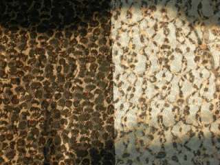 LEOPARD PRINT TULLE LACE FABRIC/GOLD METALLIC LUREX BTY  