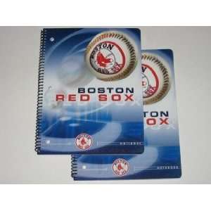 BOSTON RED SOX Team Logo 70 Page SPIRAL NOTEBOOKS (Set of 2)  