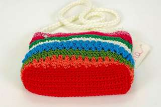 NWT Lina Spring Striped Crochet Shoulder Bag 12307  