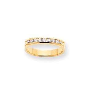  Channel Set Diamond Anniversary Rings in 14k Yellow Gold 