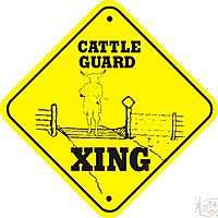 Cattle Guard Xing Sign   Many Farm Animals Crossings Av  