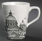 222 Fifth CITY SCENES BLACK Soup Cereal Bowl 8560463