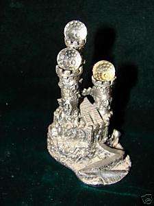 Handcrafted Mythical Castle Of Souls Pewter Statue  