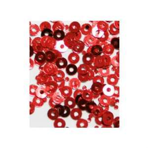  Zink Color Nail Art Spangles Hollow Circle Red 100Pc Cell 