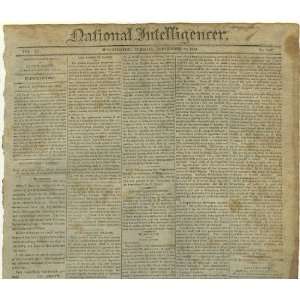   Early Printing of the Star Spangled Banner, 1814