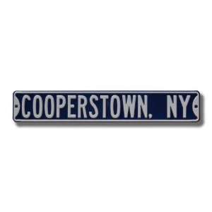  YORK YANKEES COOPERSTOWN, NY Authentic METAL STREET SIGN (6 X 36