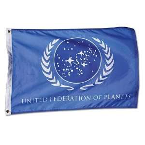  Star Trek United Federation Of Planets Blue Flag Toys 
