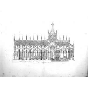  1853 ARCHITECTURE CATHEDRAL SPACCATO DUOMO PRINT