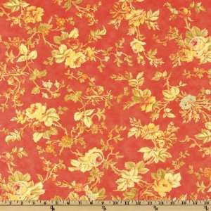 44 Wide Moda Breakfast At Tiffanys Floral Apricot Fabric By The 