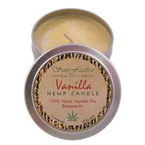  Vanilla Hemp 8 oz Candle Tin Beauty