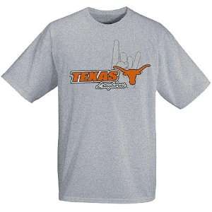    Texas Longhorns Ash Mascot Backdrop T shirt