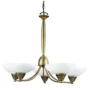   LS 14145BRZ Maestro 5 Lite Ceiling Lamp, Bronze with Frosted Glass