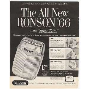  1956 Ronson 66 Super Trim Shaver Print Ad (3836)