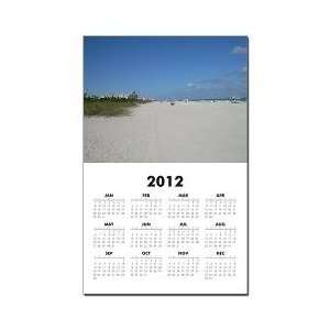  Miami Beach 2012 One Page Wall Calendar 11x17 inch on 