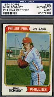 MIKE SCHMIDT ROOKIE ERA SIGNED 1974 TOPPS PSA/DNA CERTIFIED AUTOGRAPH
