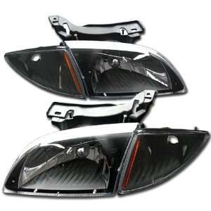 Chevy Cavalier 4Dr Headlights Black Clear Headlights With Corner 2000 
