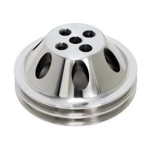 CHEVY SMALL BLOCK POLSIHED ALUMINUM WATER PUMP PULLEY   2 