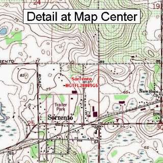   Topographic Quadrangle Map   Sorrento, Florida (Folded/Waterproof