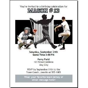  Chicago White Sox Colored Birthday Party Invitation 