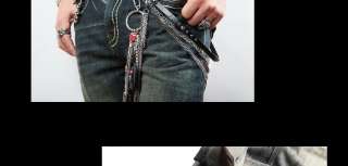 Genuine Leather Wallet Key Chain Handmade gyaruo BIKER  