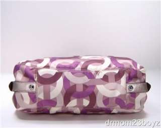 New NWT Coach Maggie Chainlink Purple Ivory Purse 14420  
