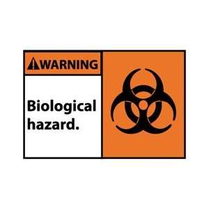  WGA5AP   Warning, Biological Hazard , 3 X 5, Pressure 
