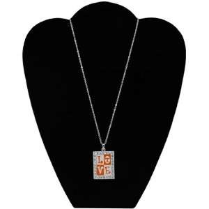  NCAA Tennessee Volunteers Square Love Necklace Sports 