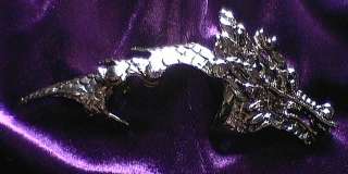 DRAGON HEAD   Gothic Silver Full Finger Armor Ring  