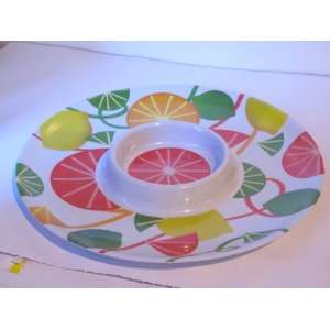    Melamine Chip and Dip Platter 12 Fruit Design 