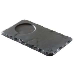  Revol Basalt Collection, 5 1/2 Inch Slate Tray with Saucer 