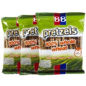   Beigel Wheat Pretzels, Whole Wheat Long Thick Sesame Stick, 5 oz, 3 pk