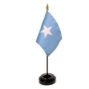  Somalia Flag 4X6 Inch Mounted E Gloss With Fringe Patio 