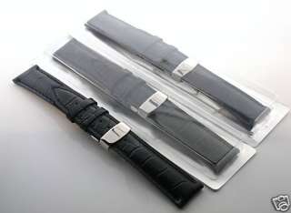 24MM LEATHER BAND DEPLOYMENT STRAP FOR PANERAI WATCH BLK  