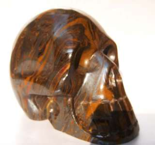 LBS Gold Tigers Eye Skull,Gemstone,Chatoyant  