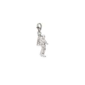   Charms Astronaut Charm with Lobster Clasp, 14k White Gold Jewelry