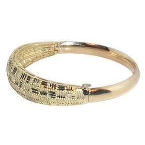  10 KT Solid Gold Bangle Diamond Cut Bangle Bracelet 