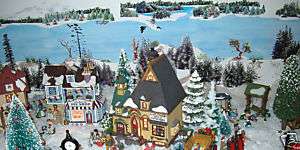 Christmas village background accessories snow dept 56  