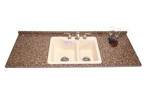 RV Solid Surface Sinks 19 x 25 60/40 w/Covers CREME  