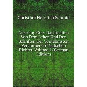   German Edition) Christian Heinrich Schmid  Books