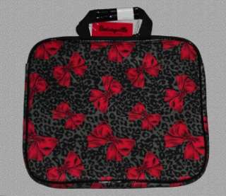 Betsey Johnson Betseyville Leopard Cheetah Pink / Red Bows Laptop 
