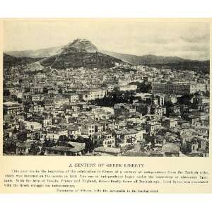  1931 Print Acropolis Athens Panoramic Cityscape Greek 