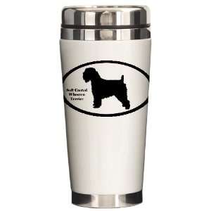  Soft Coated Wheaten Silhouette Pets Ceramic Travel Mug by 