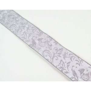  Silver Glittered Wired Scroll Print Christmas Wedding 