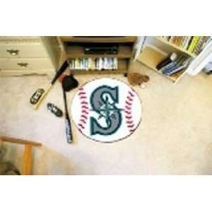  MLB Seattle Mariners Baseball Shaped Door Mat Rug