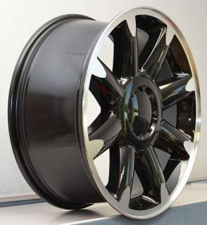 20 Denali Chevy Silverado GMC 1500 Tahoe Wheel Rim Silver Black 